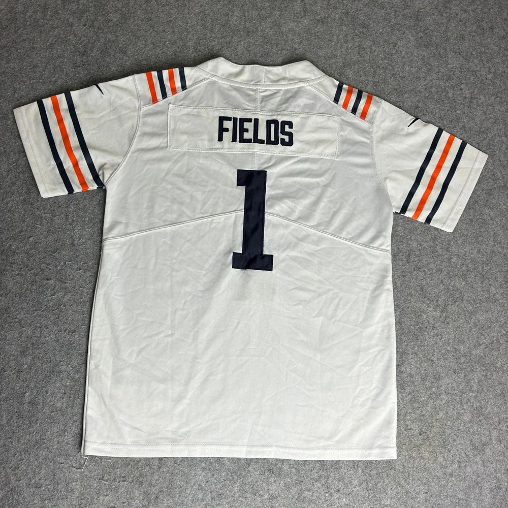Nike Chicago Bears NFL 100th Anniversary Jersey Youth Large Justin Fields White